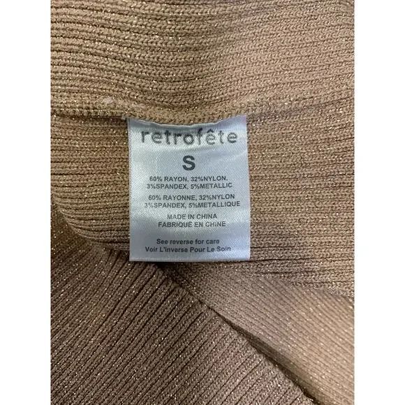 Retrofete 'Mimi' Tan Dress Size S - Picture 4 of 5